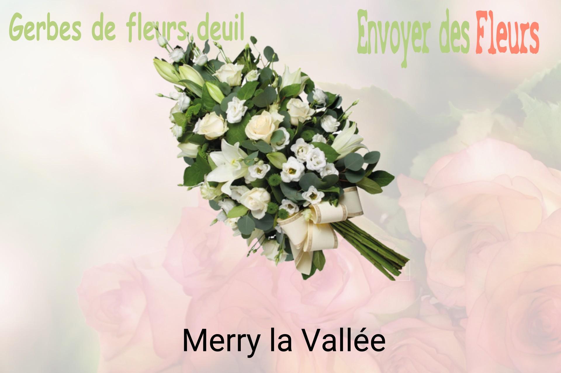 Gerbe de fleurs de deuil livrée à Merry-la-Vallée
